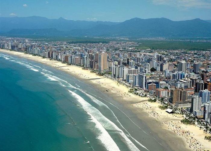 Apto Com Piscina E Churrasqueira Praia Grande  Kültér fotó